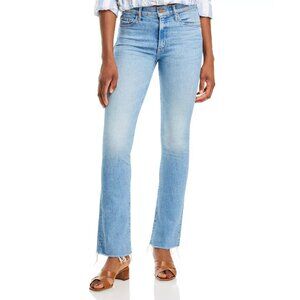 MOTHER The Insider Sneak Fray High Rise Straight Jeans Size 31 NEW WITH TAGS